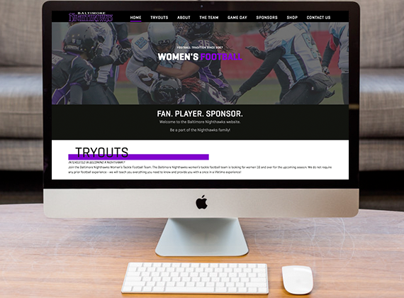 Baltimore Nighthawks Football Team website www.baltimorenighthawks.com/